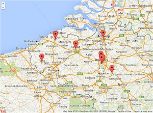 Belgium Attractions on the Map
