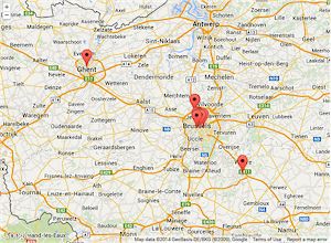 Brussels Attractions on the Map